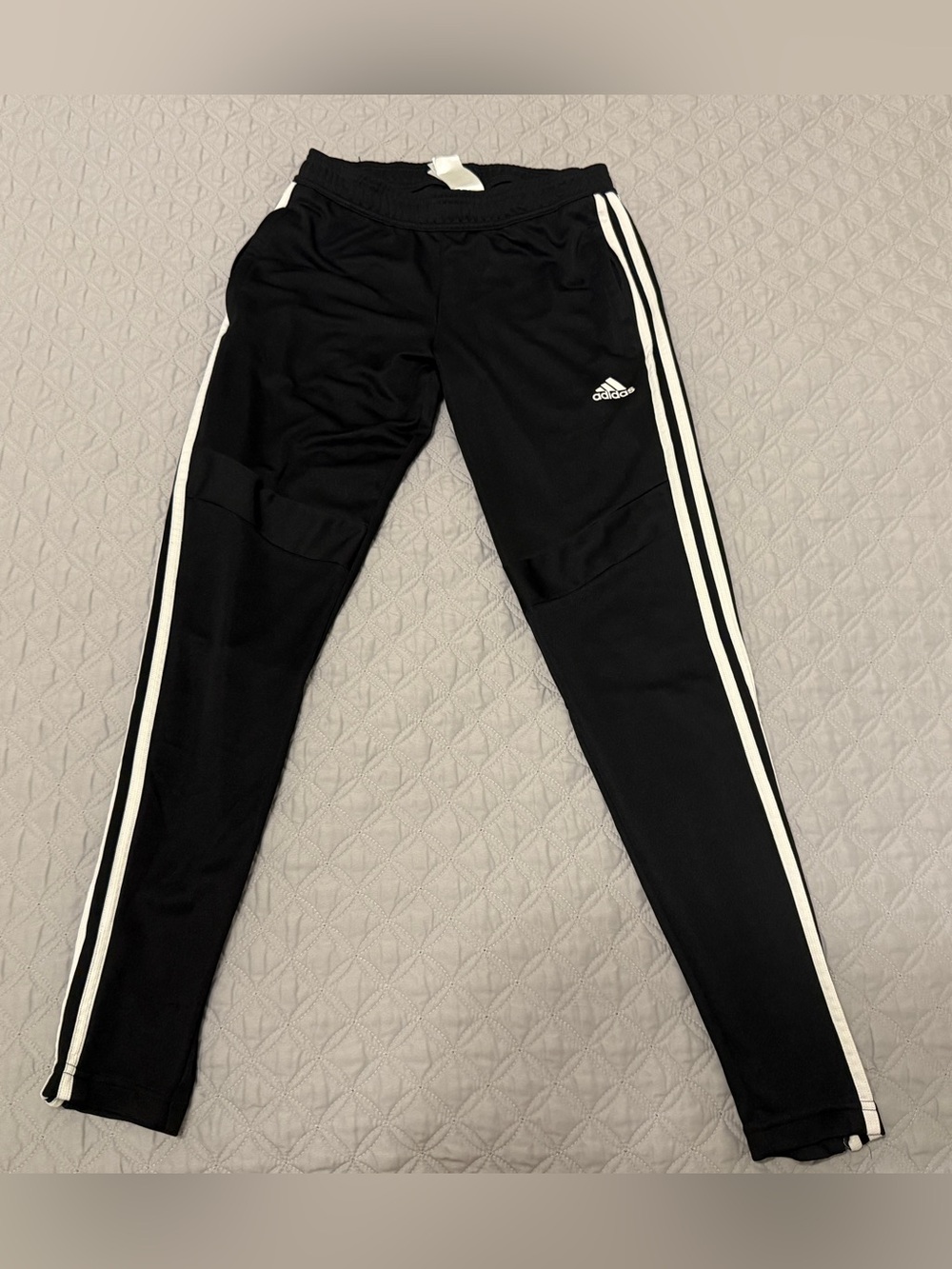 Adidas Tiro 19 Womens Size Small Track Pants Black Zip Leg Aeroready Athleisure